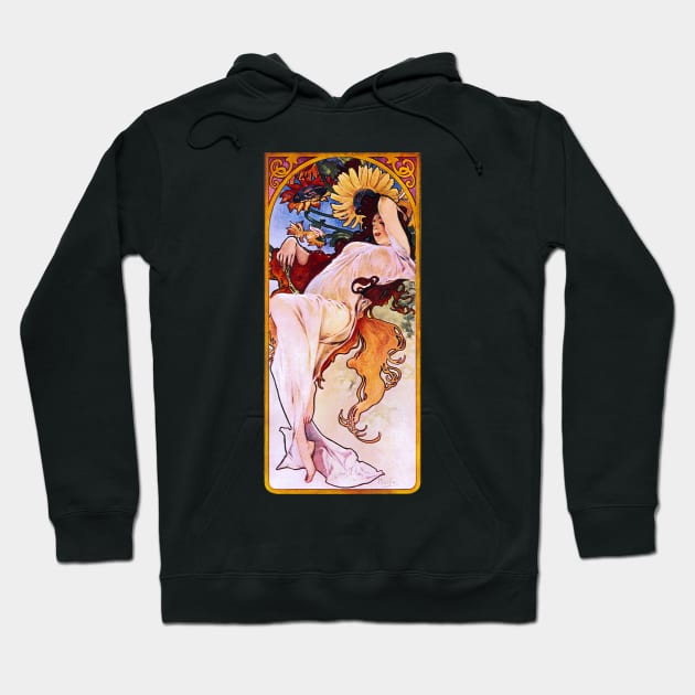 Alphonse Mucha - Summer Hoodie by kaliyuga